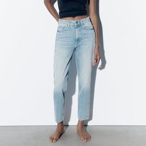 Zara high rise mom jeans